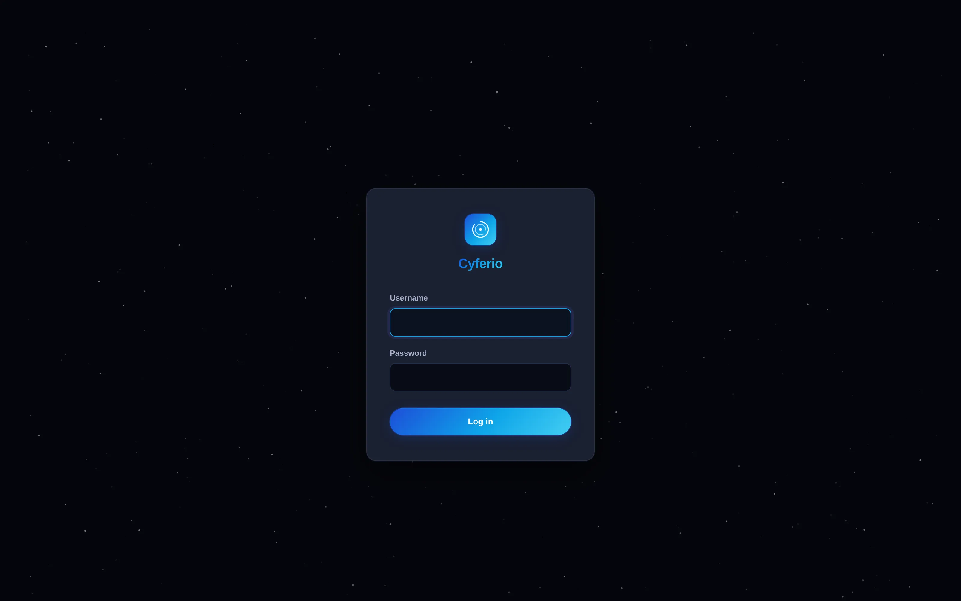 Cyferio login page